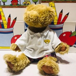 Shaggy Long Hair Teddy wearing Plaid Short & Polo